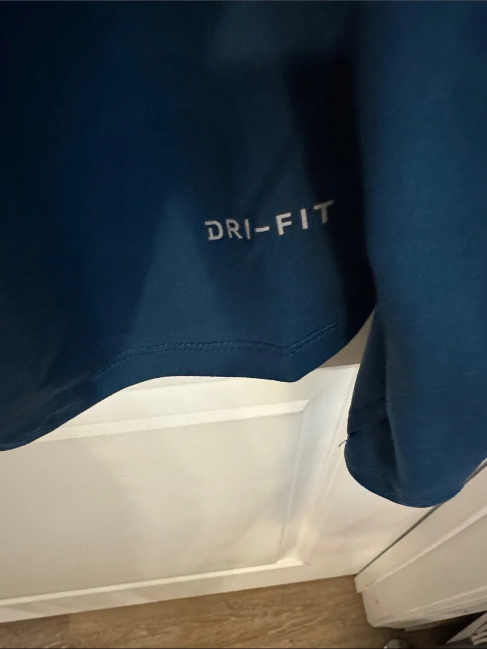 Nike Dri-FIT Long Sleeve Quarter-Zip Top in Teal Blue